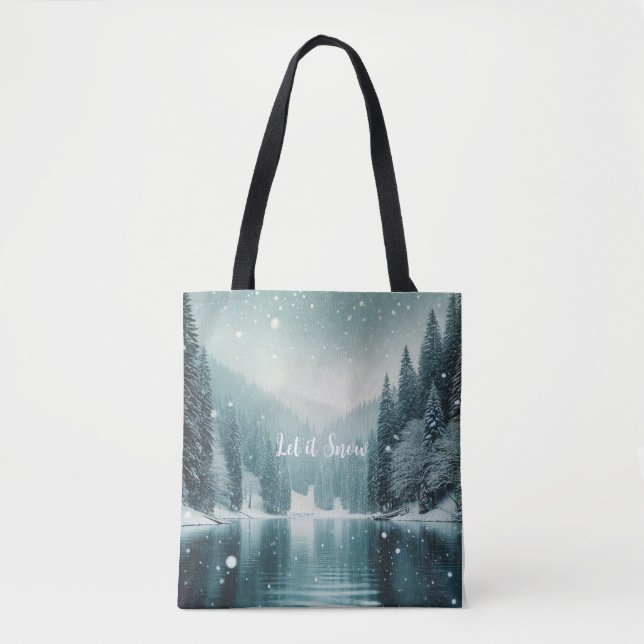 Schnee im Winter, Bergsee (Vorderseite)