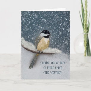 Schnee im Winter unter dem Wetter - Chickadee Karte