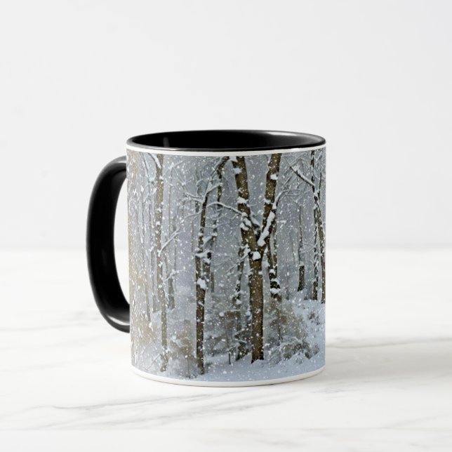 Schnee im Winter Wilde Bäume Saison Tasse Cup (Vorderseite Links)