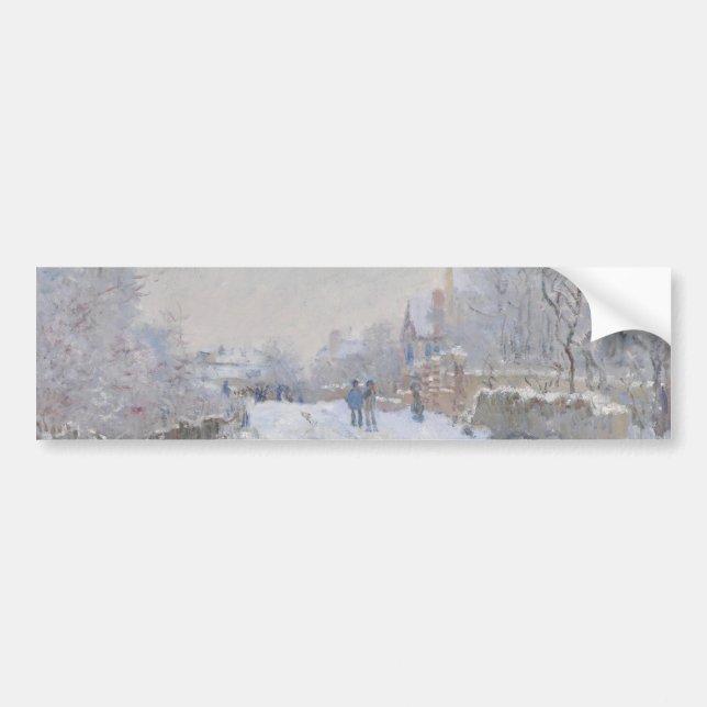 Schnee in Argenteuil (von Claude Monet) Autoaufkleber (Vorne)