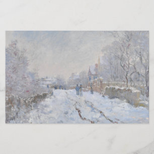 Schnee in Argenteuil (von Claude Monet) Briefpapier
