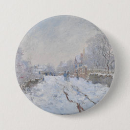 Schnee in Argenteuil (von Claude Monet) Button