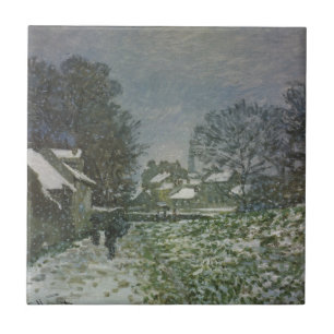 Schnee in Argenteuil von Claude Monet Fliese