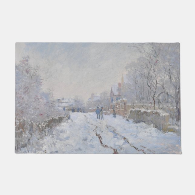 Schnee in Argenteuil (von Claude Monet) Fußmatte (Vorderseite)