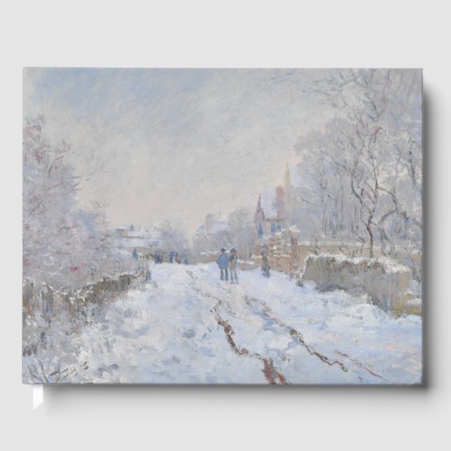 Schnee in Argenteuil (von Claude Monet) Gästebuch (Vorderseite)
