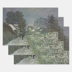 Schnee in Argenteuil von Claude Monet Geschenkpapier Set