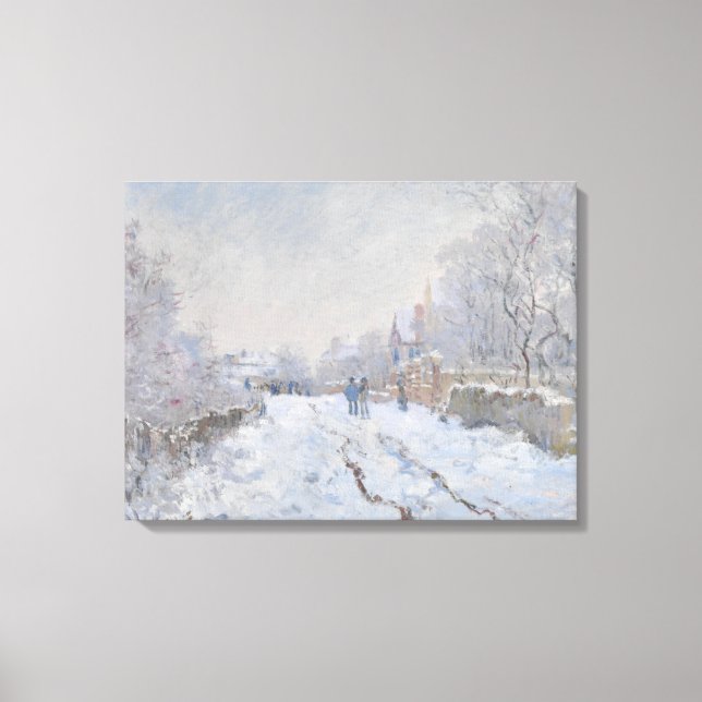 Schnee in Argenteuil (von Claude Monet) Leinwanddruck (Vorderseite)