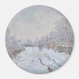 Schnee in Argenteuil (von Claude Monet) Magnet