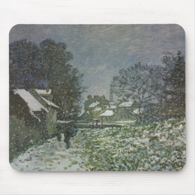 Schnee in Argenteuil von Claude Monet Mousepad (Vorne)