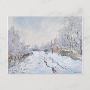 Schnee in Argenteuil von Claude Monet Postkarte