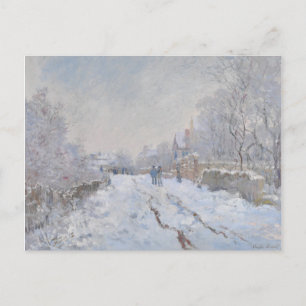 Schnee in Argenteuil (von Claude Monet) Postkarte