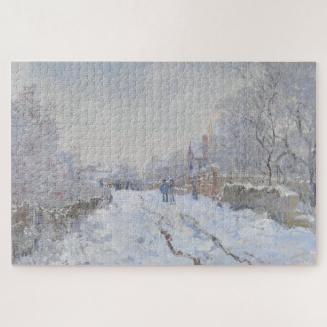 Schnee in Argenteuil (von Claude Monet) Puzzle (Horizontal)