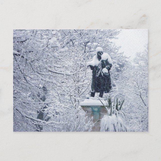 Schnee in Cardiff Postkarte (Vorderseite)