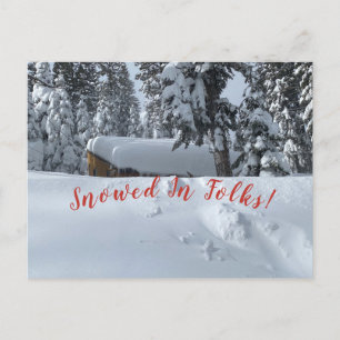 Schnee in den Leuten! Postkarte