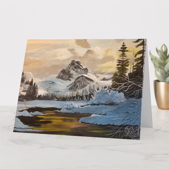 Schnee in den Rocky Mountains, von Gary Poling Karte (Kleine Pflanze)