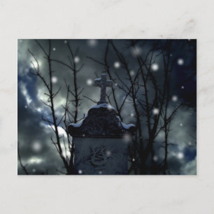 Schnee in der Friedhof Postkarte