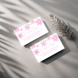 Schnee in der Liebe - Babydusche nach Anfrage Begleitkarte