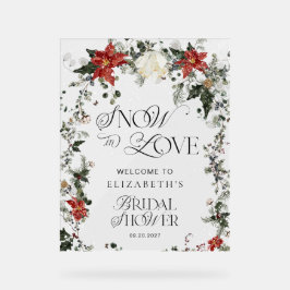 Schnee in der Liebe Brautparty Willkommen Acrylschild