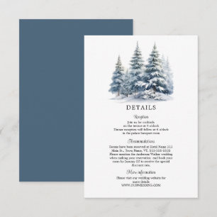 Schnee in der Liebe Einzelheiten zum Kiefernwald Begleitkarte