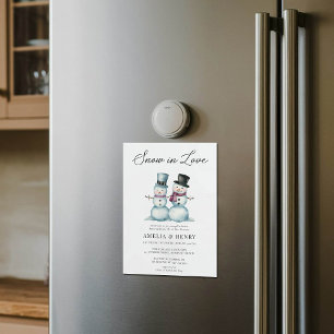 Schnee in der Liebe Funny Winter Paare Brautparty Magneteinladung