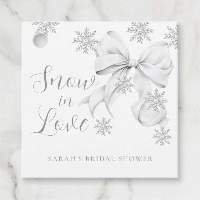 Schnee in der Liebe Geschenkanhänger (Vorderseite)