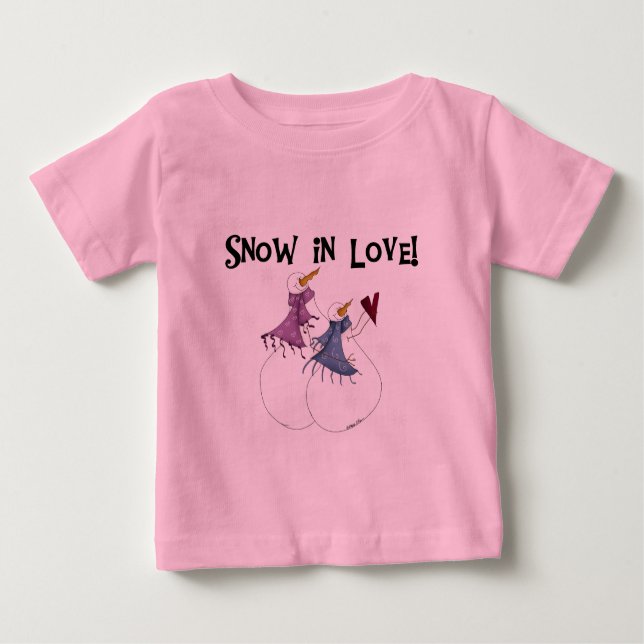 Schnee in der Liebe Snowman T - Shirt und Geschenk (Vorderseite)