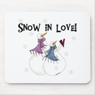 Schnee in der Liebe Snowman Weihnachtsfeiertage Mousepad