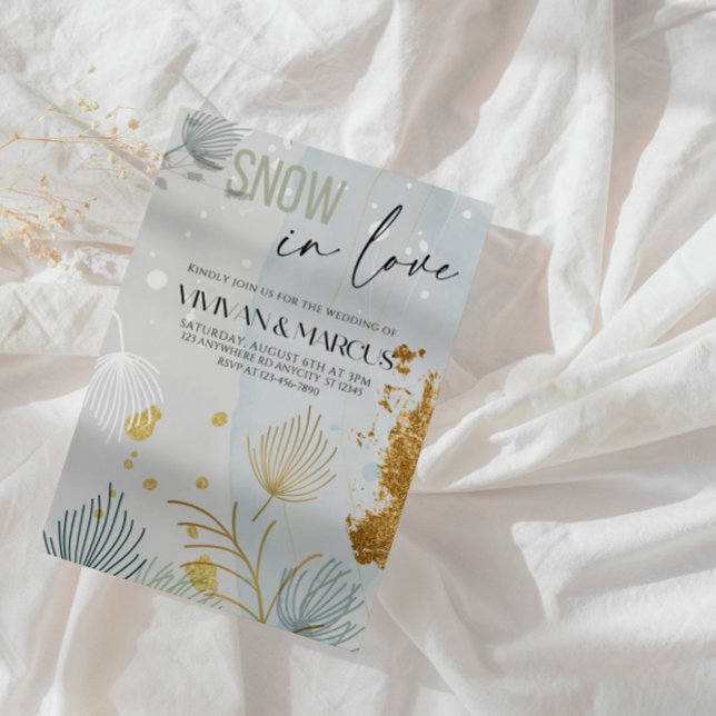 Schnee in der Liebe Weihnachten Hochzeit - Winterw Einladung (Von Creator hochgeladen)