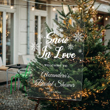 Schnee in der Liebe Weißer Winter Brautparty Willk