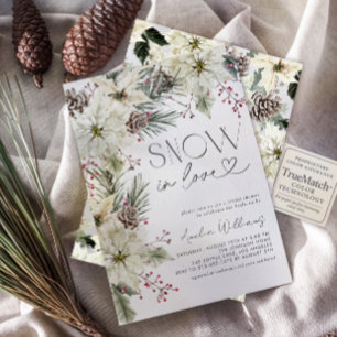 Schnee in der Liebe White Poinsettia Winter Einladung