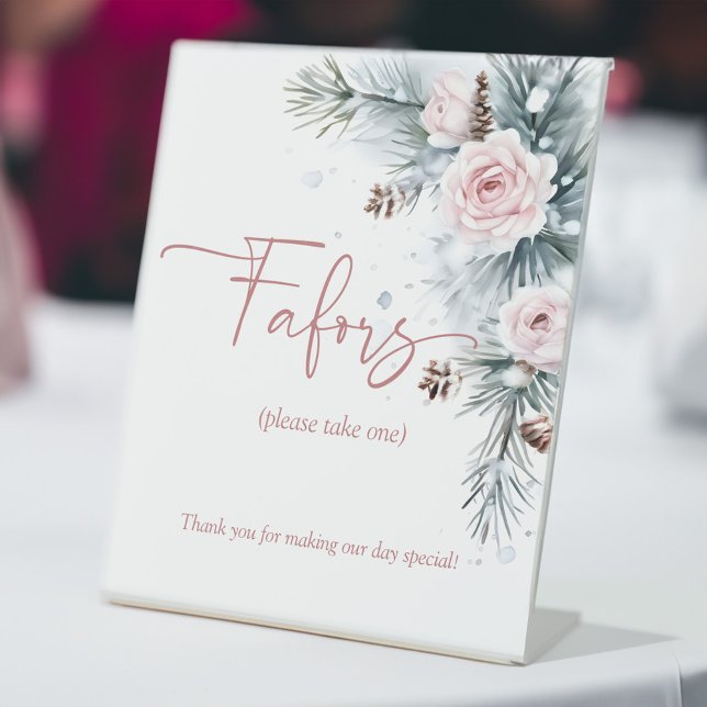 Schnee in der Liebe Winter Brautparty bevorzugt Sc Sockelschild (Snow in love winter bridal shower favors table sign personalized table signs)