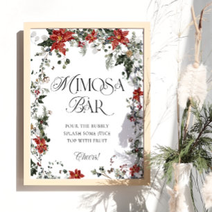 Schnee in der Liebe Winter Brautparty Mimosa Bar Poster