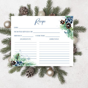 Schnee in der Liebe Winter Brautparty Rezept Karte