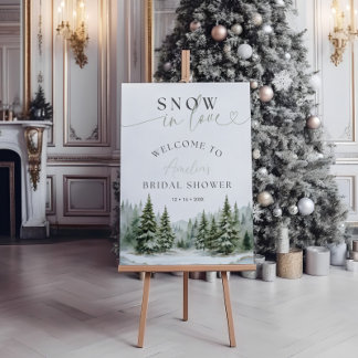 Schnee in der Liebe Winter Brautparty Signatur Acrylschild