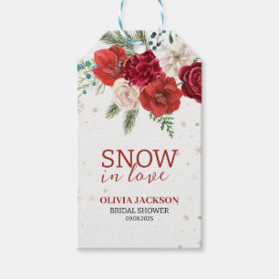 Schnee in der Liebe Winter Rustikales Schneeflocke Geschenkanhänger