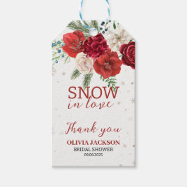 Schnee in der Liebe Winter Rustikales Schneeflocke Geschenkanhänger