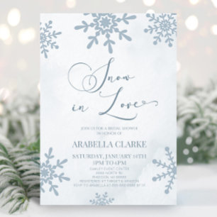 Schnee in der Liebe Winter Wunderland Brautparty Einladung