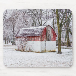 Schnee in der Roten Scheune Mousepad