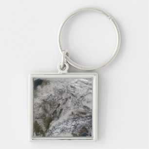 Schnee in Europa Schlüsselanhänger