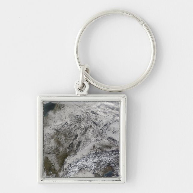 Schnee in Europa Schlüsselanhänger (Vorne)