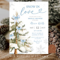Schnee in Liebe Blau Winter Brautparty