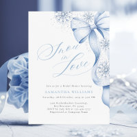 Schnee in Liebe Blue Bow Brautparty