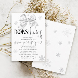 Schnee in Liebe Bow Winter Bücher für Babyparty Begleitkarte