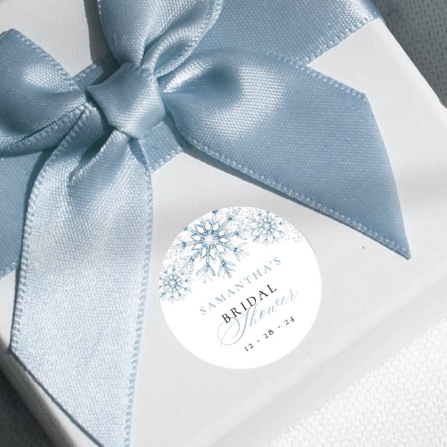 Schnee in Liebe Brautparty Runder Aufkleber (Von Creator hochgeladen)