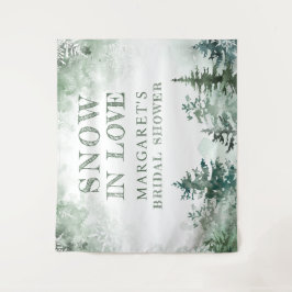 Schnee in Liebe Brautparty Willkommen Wandteppich