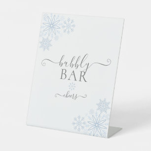 Schnee in Liebe Bubbly Bar Sockelschild