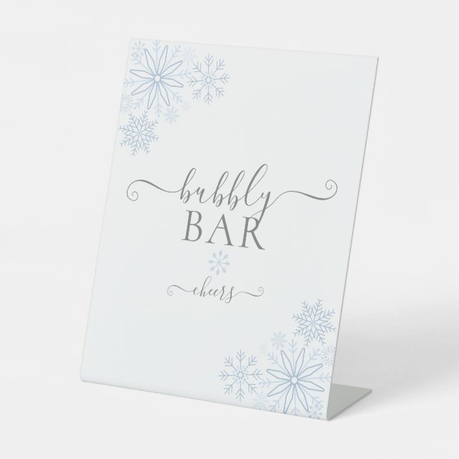 Schnee in Liebe Bubbly Bar Sockelschild (Vorderseite)