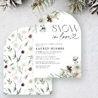 Schnee in Liebe Evergreen Bridal Dusche Einladung