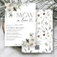 Schnee in Liebe Evergreen QR Bridal Dusche Einladu