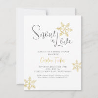 Schnee in Liebe Gold Schneeflocken Bridal Winterdu